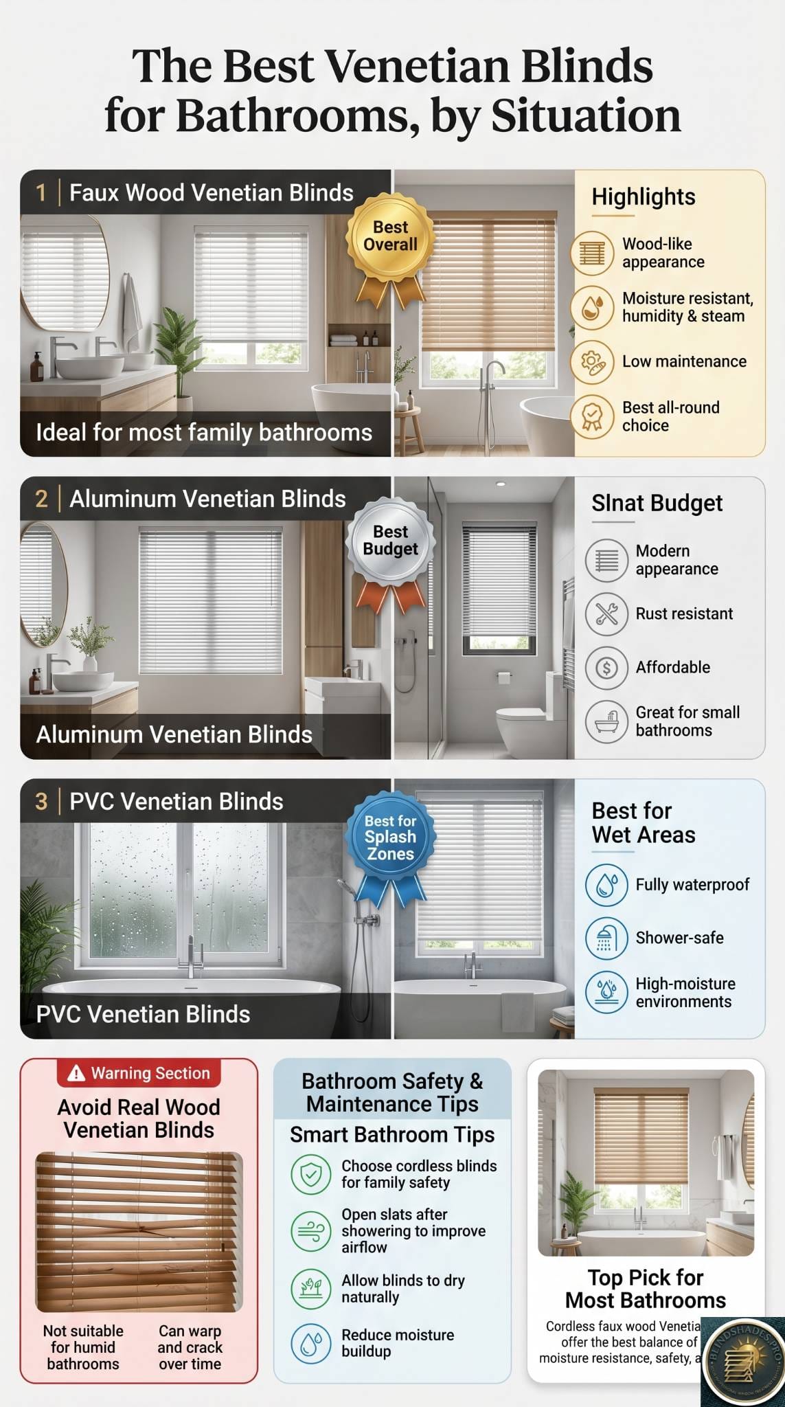 Best Venetian Blinds for Bathrooms: Top Moisture-Proof Picks