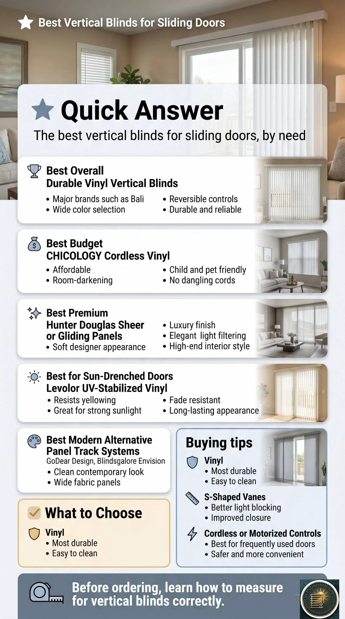 Best Vertical Blinds for Sliding Doors