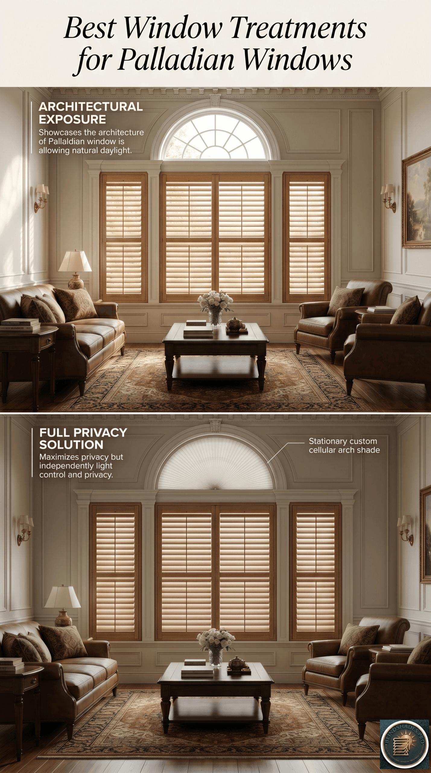 Best Window Treatments for Palladian Windows