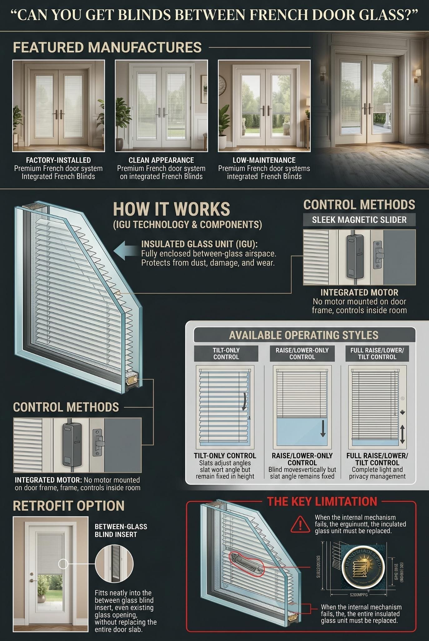 Can You Put Blinds Between French Door Glass