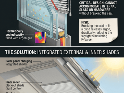 Can You Put Blinds Between Skylight Glass