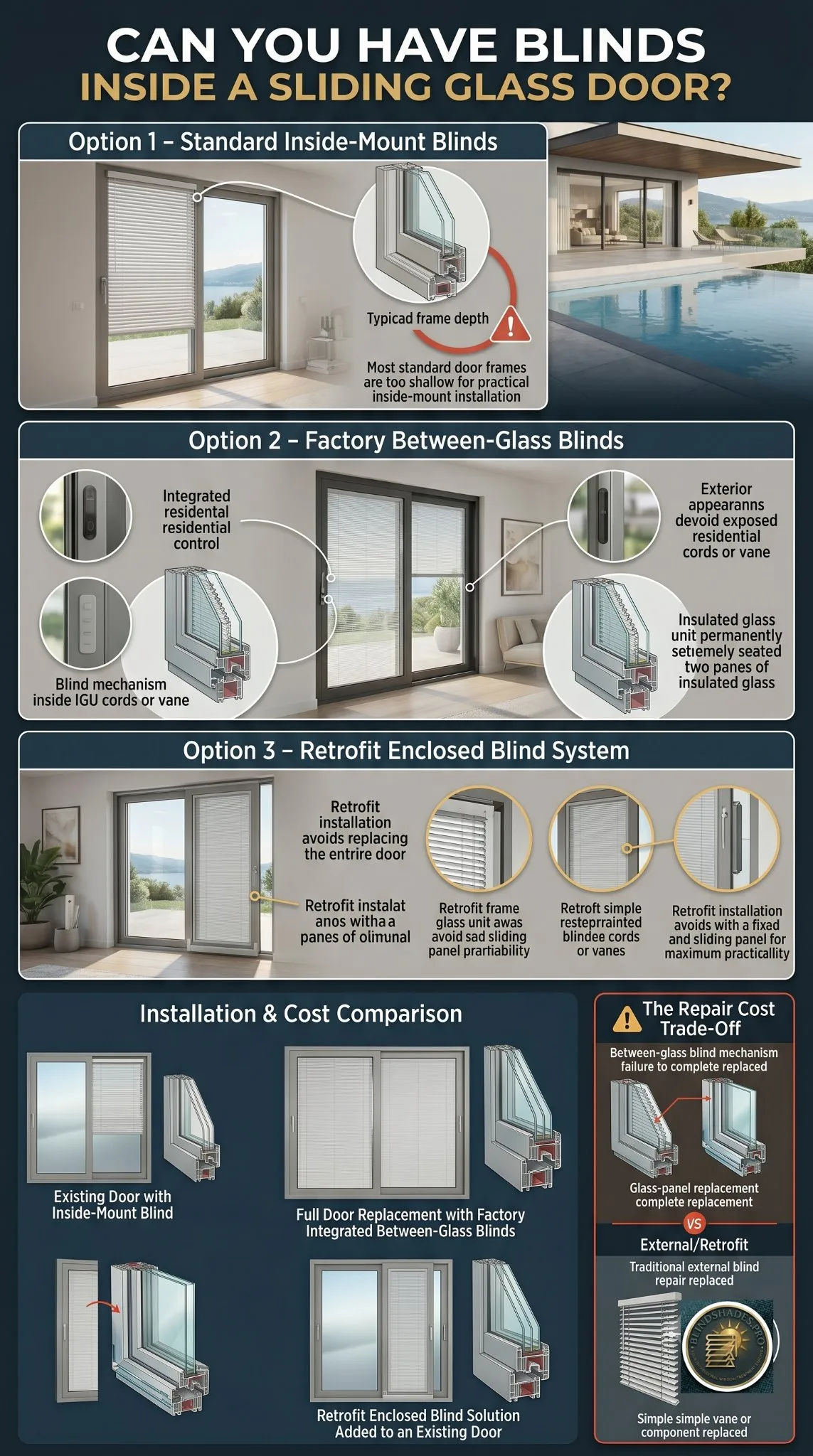 Can You Put Blinds Inside a Sliding Glass Door