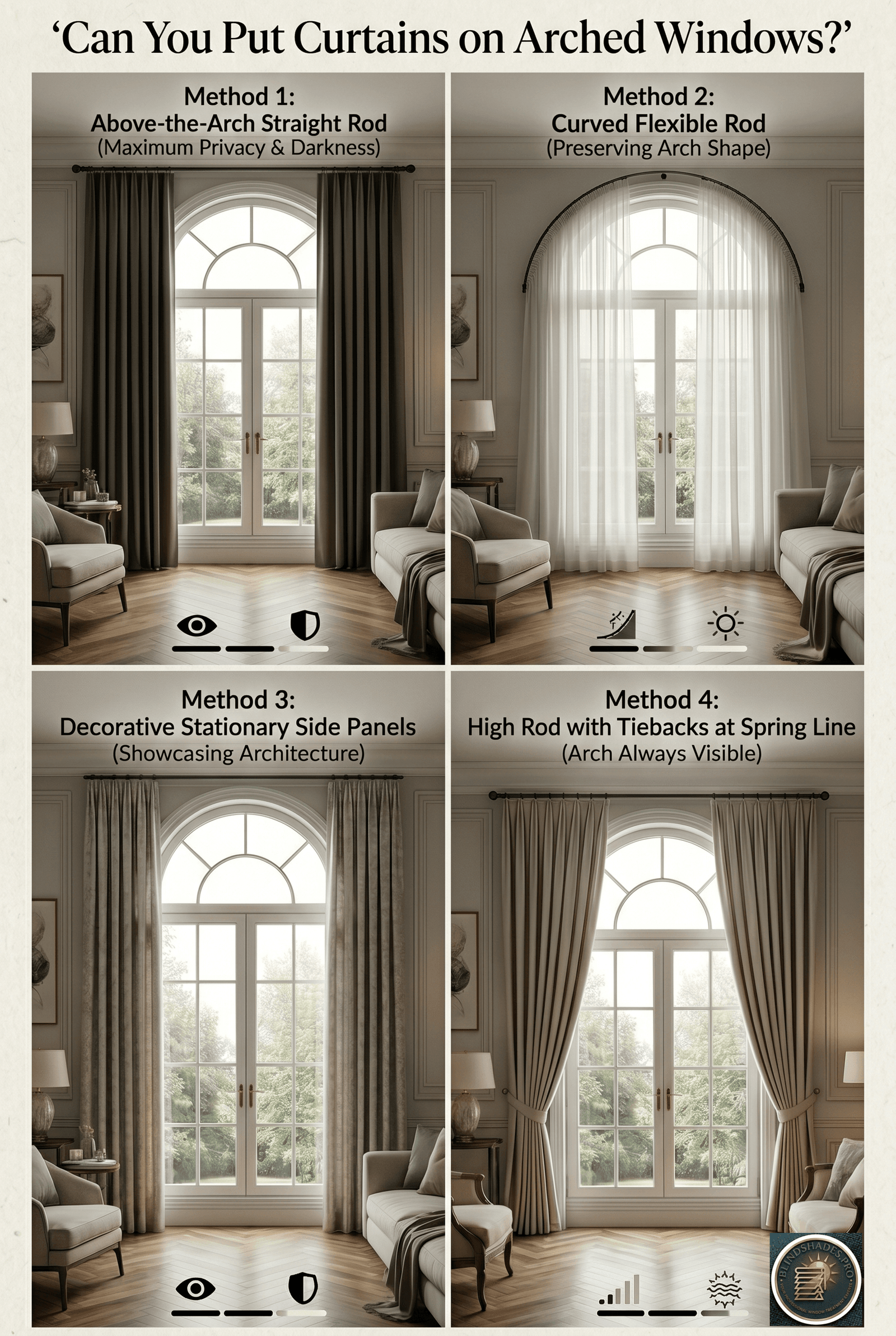 Can You Put Curtains on an Arched Window