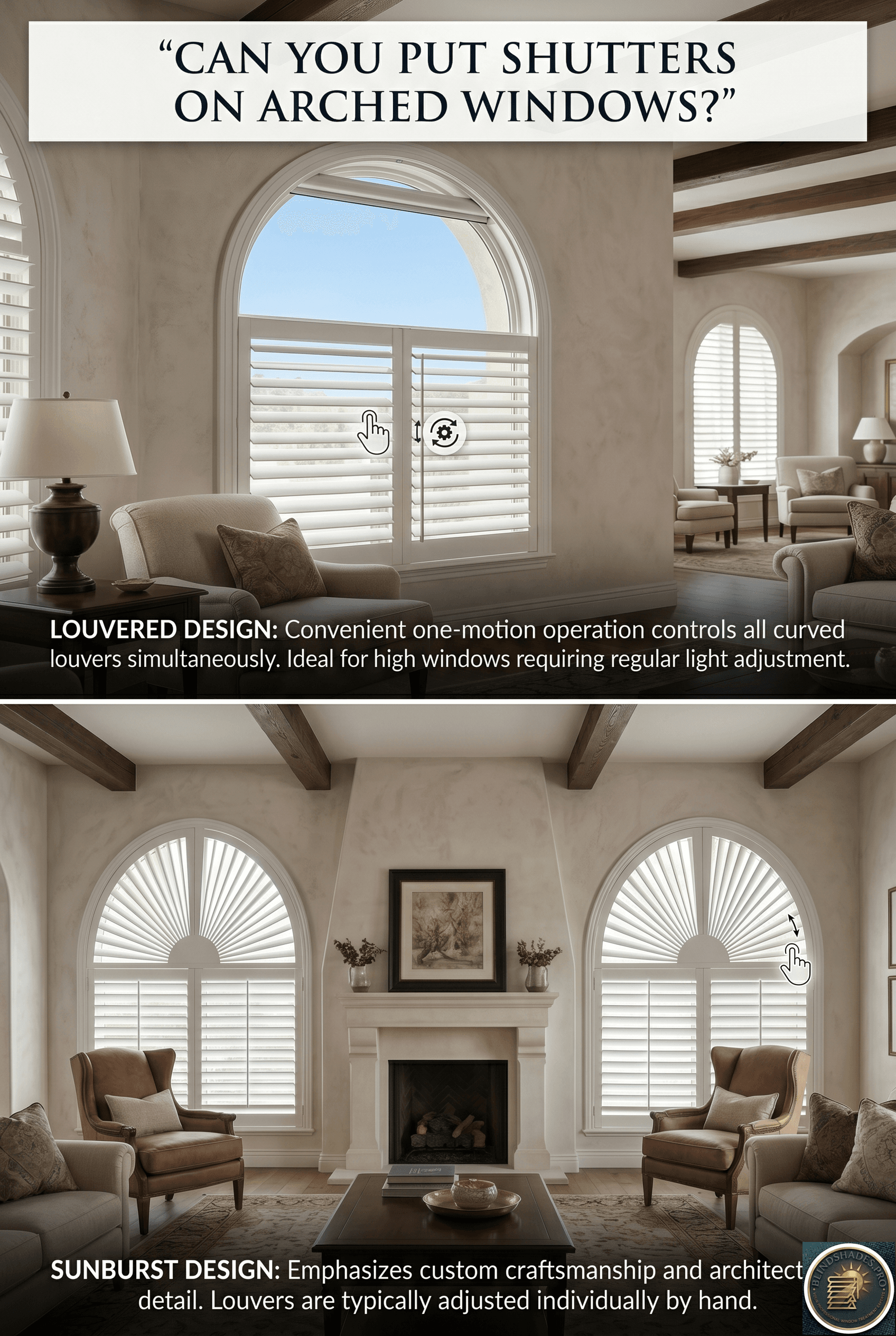 Can You Put Shutters on an Arched Window