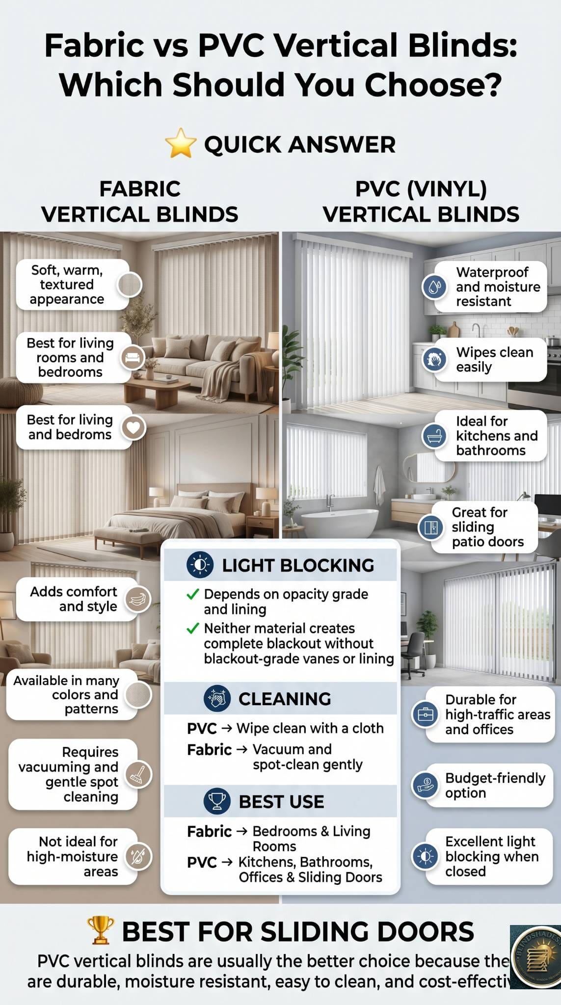 Fabric vs PVC Vertical Blinds: Which Should You Choose?