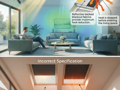 skylight blinds heat reduction