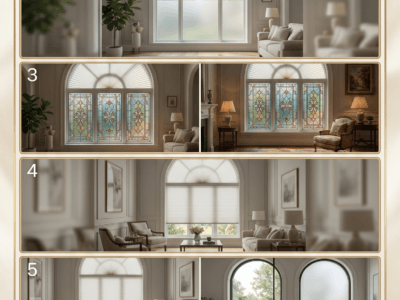 How Do You Add Privacy to Arched Windows Without Blocking Light?