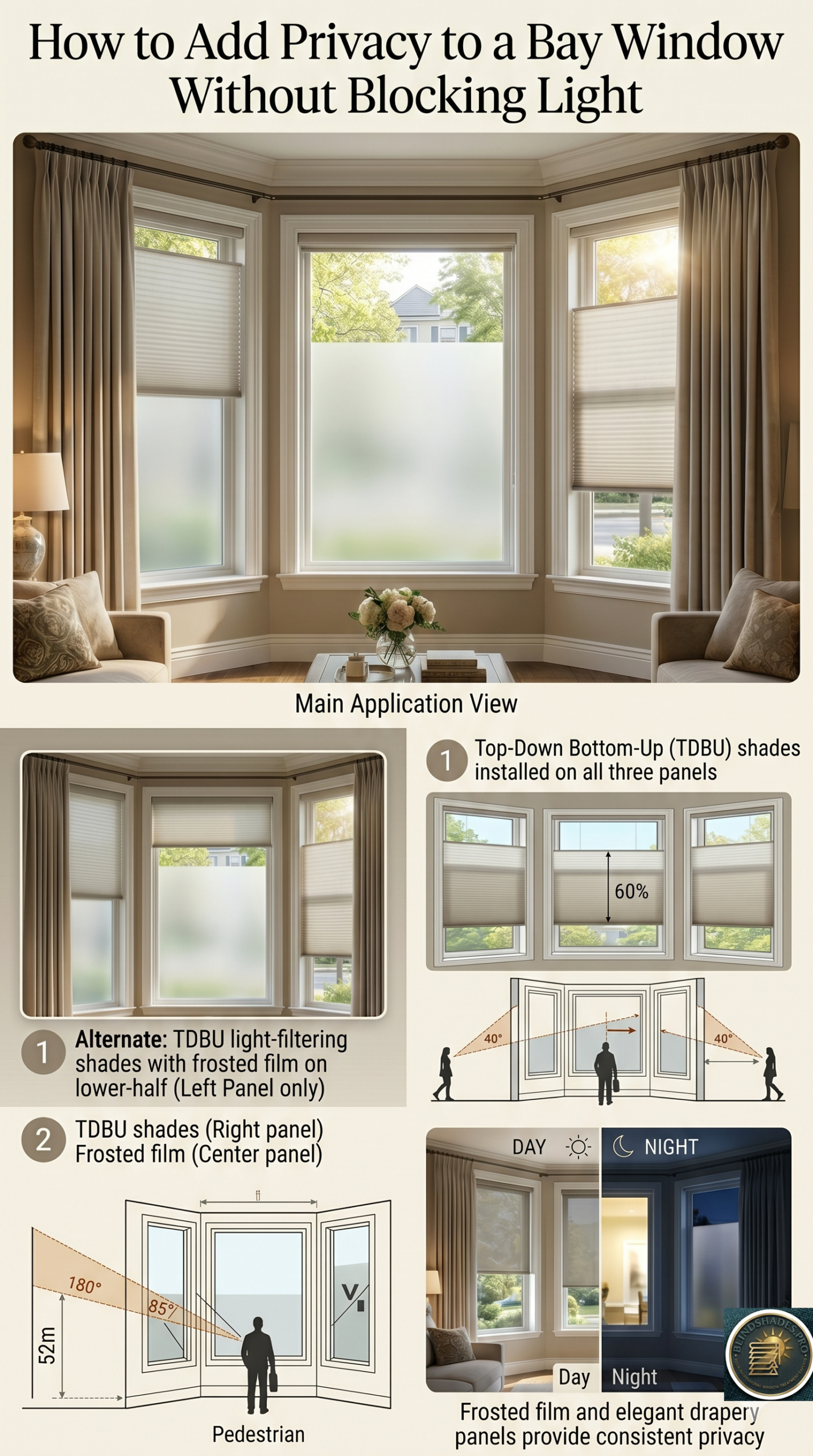 How Do You Add Privacy to a Bay Window Without Blocking Light