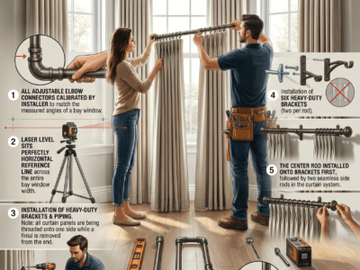 How Do You Hang Curtains on a Bay Window