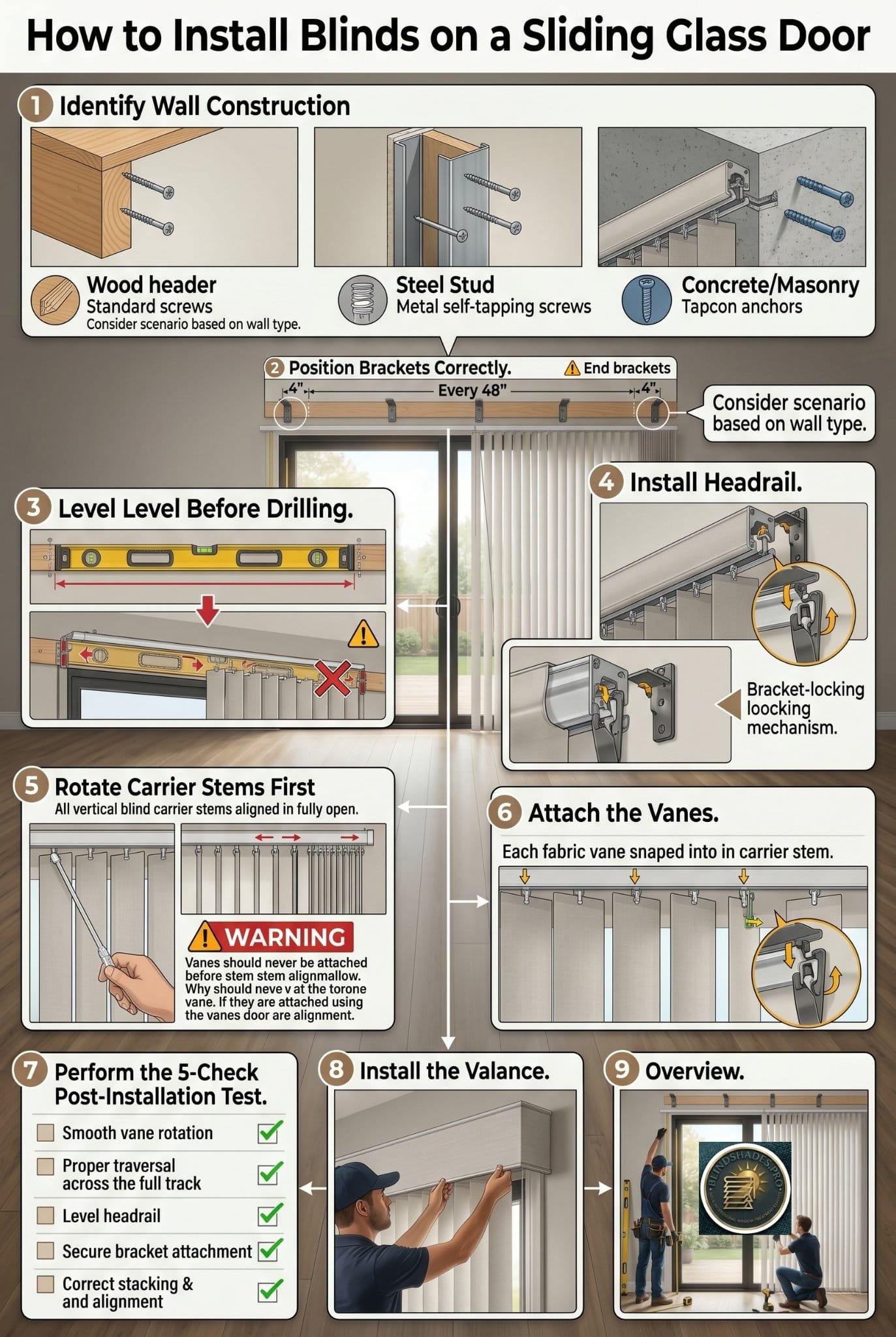 How Do You Install Blinds on Sliding Glass Doors