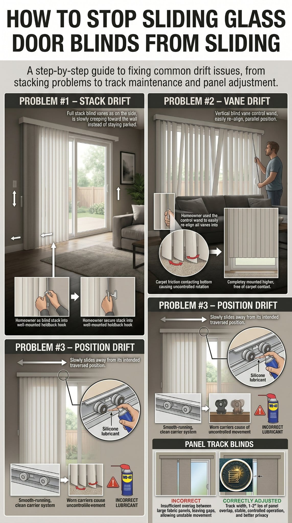 How Do You Keep Sliding Glass Door Blinds From Sliding