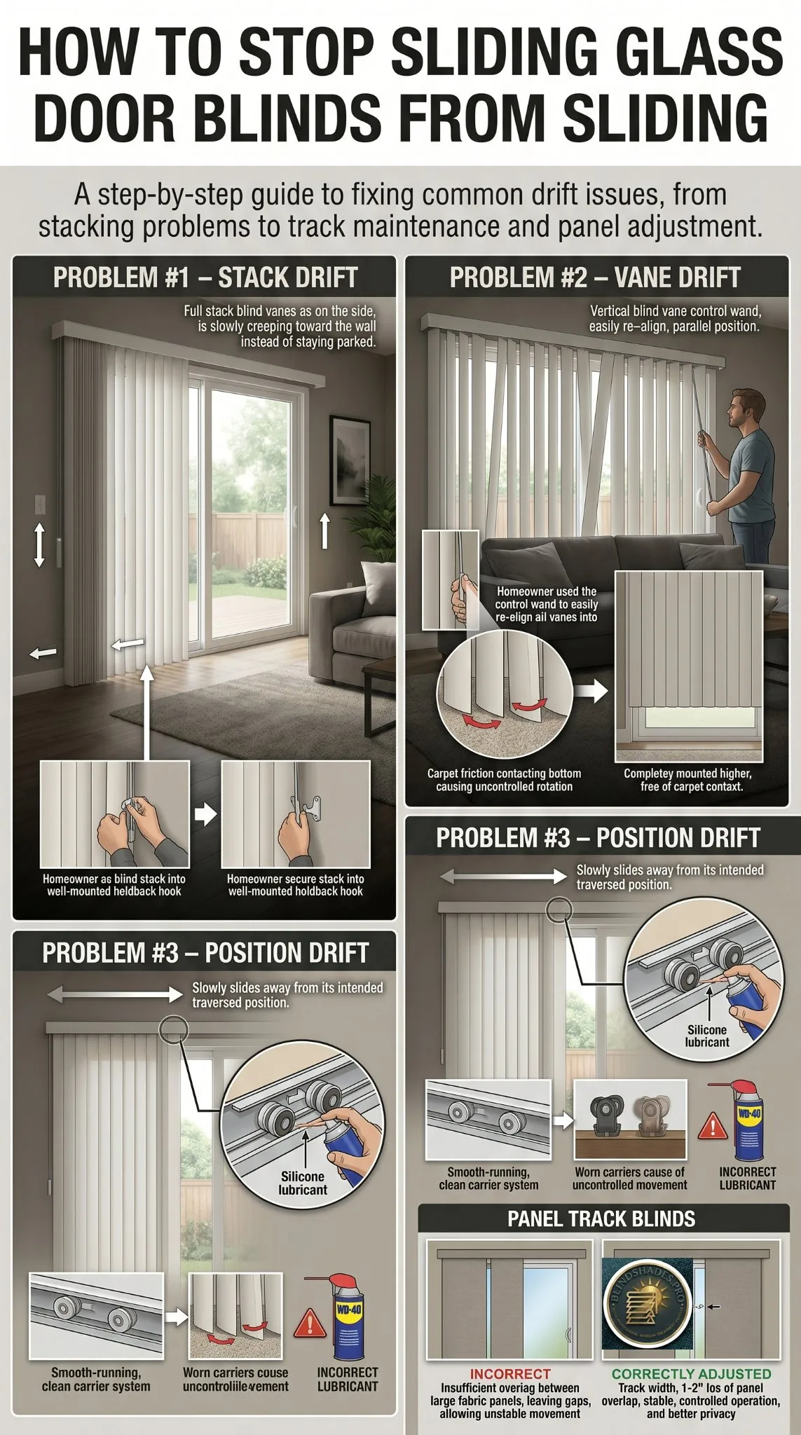 How Do You Keep Sliding Glass Door Blinds From Sliding