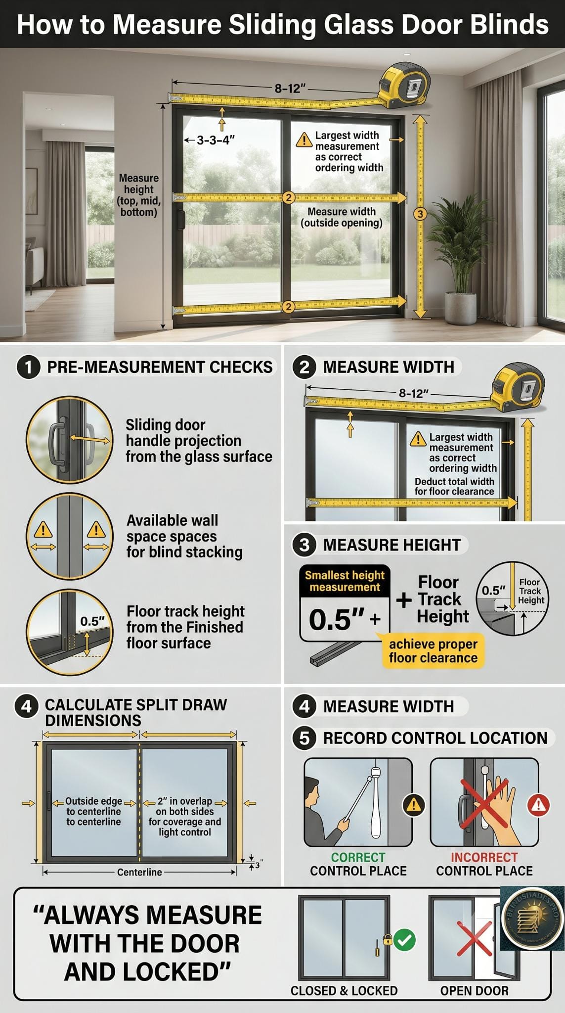 How Do You Measure Sliding Glass Door Blinds