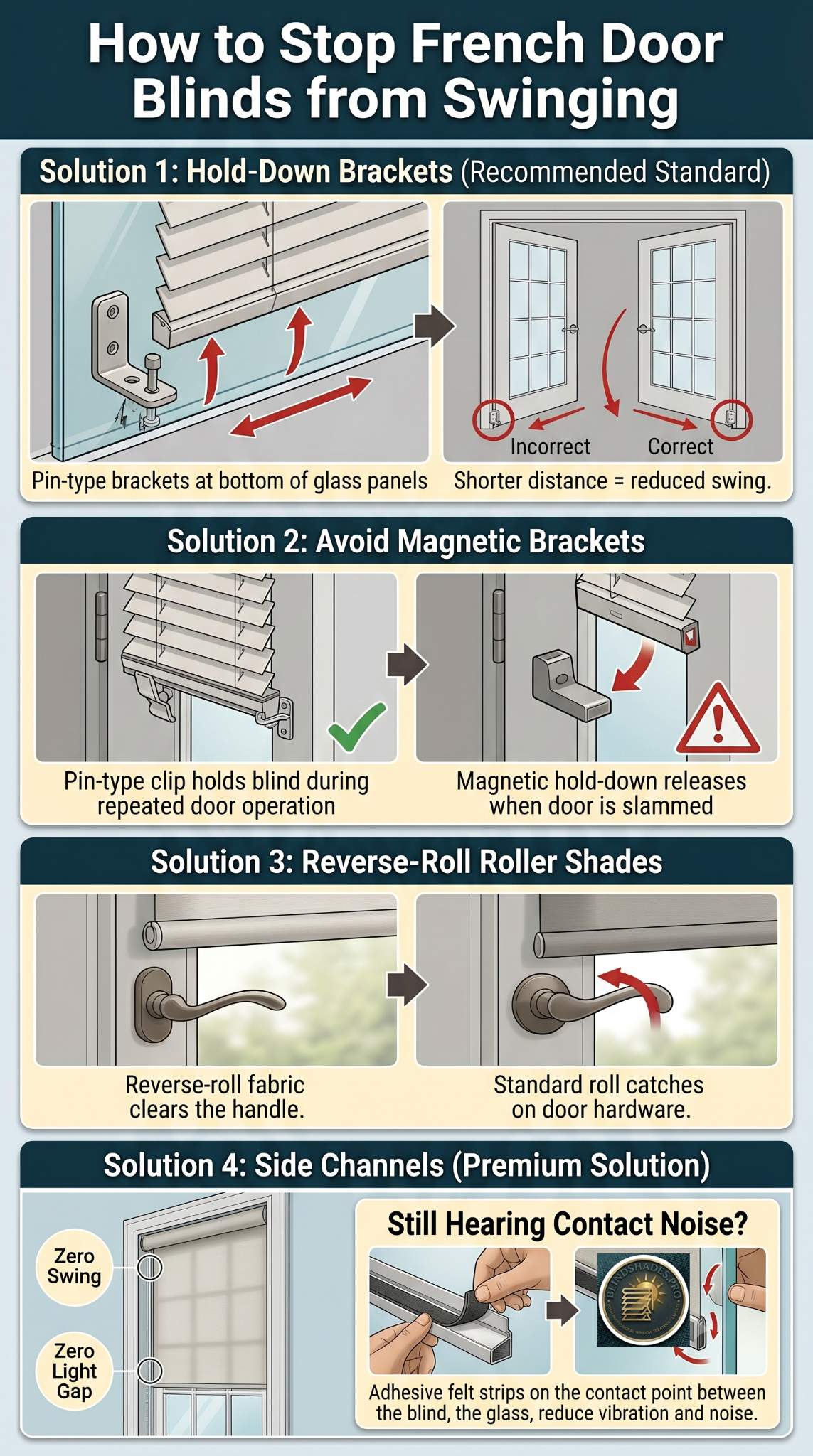 How Do You Stop French Door Blinds From Swinging