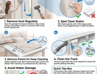 How to Clean Panel Track Blinds