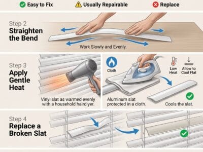 How to Fix Bent Mini Blind Slats
