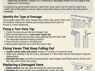 How to Fix Vertical Blind Vanes That Keep Falling, Tearing, or Breaking