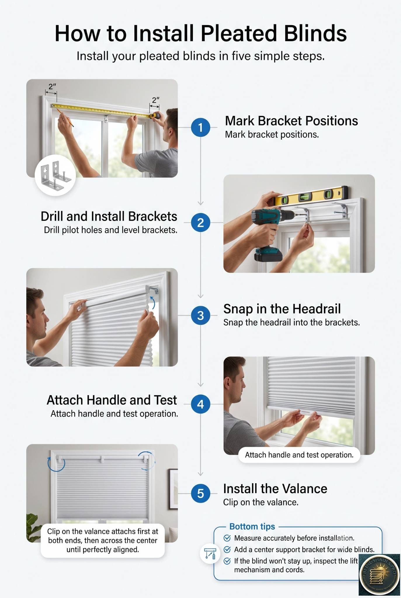 How to Install Pleated Blinds