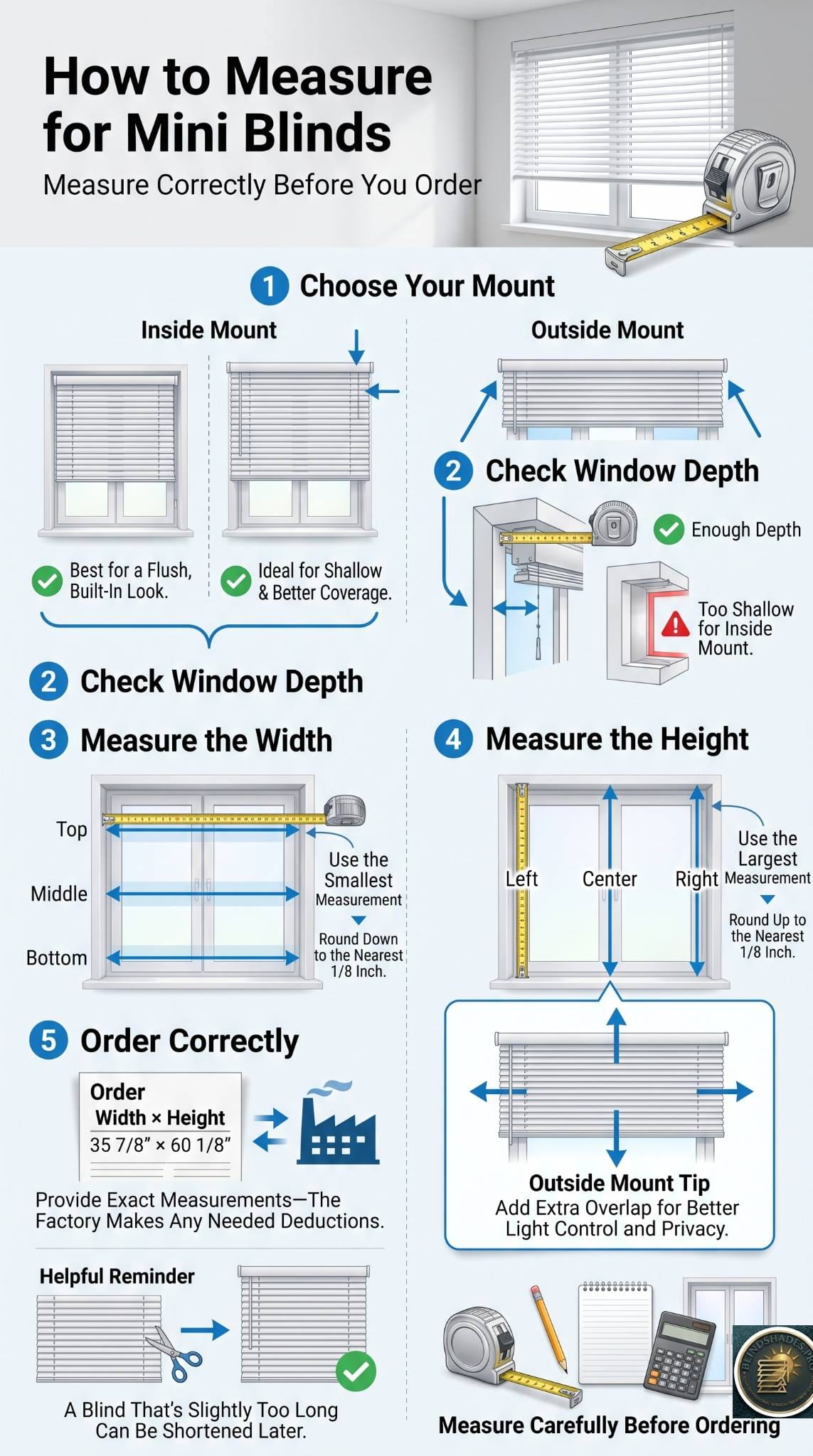 How to Measure for Mini Blinds