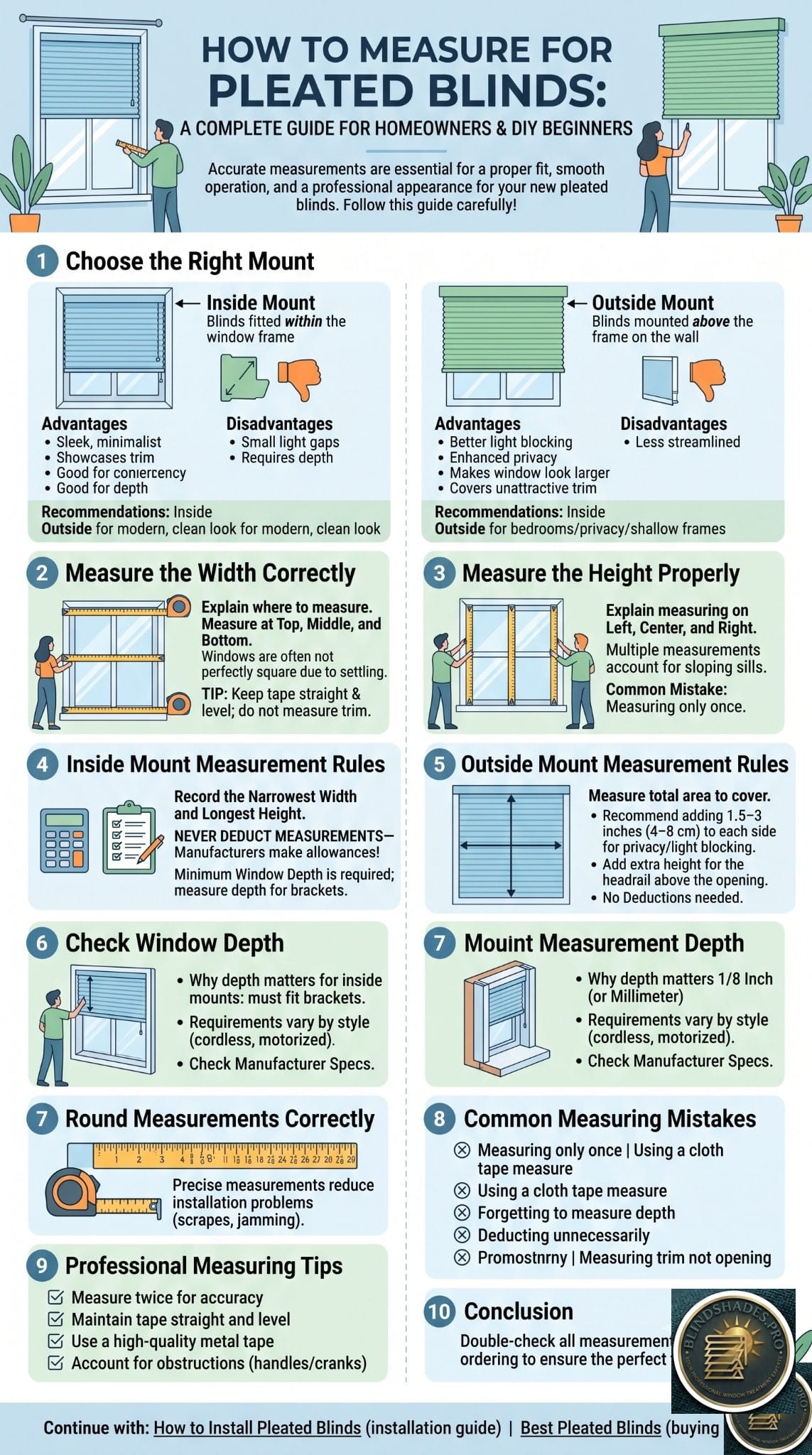 How to Measure for Pleated Blinds