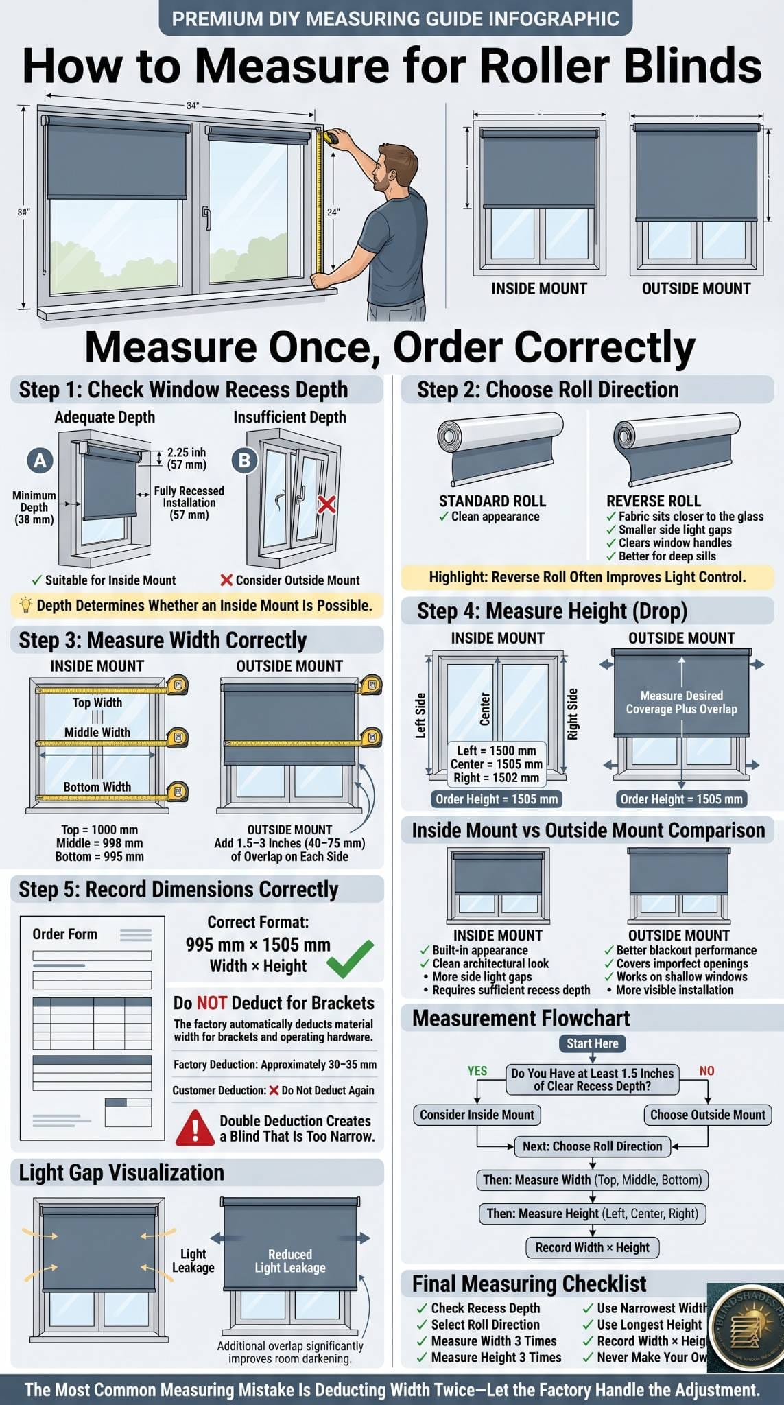 How to Measure for Roller Blinds