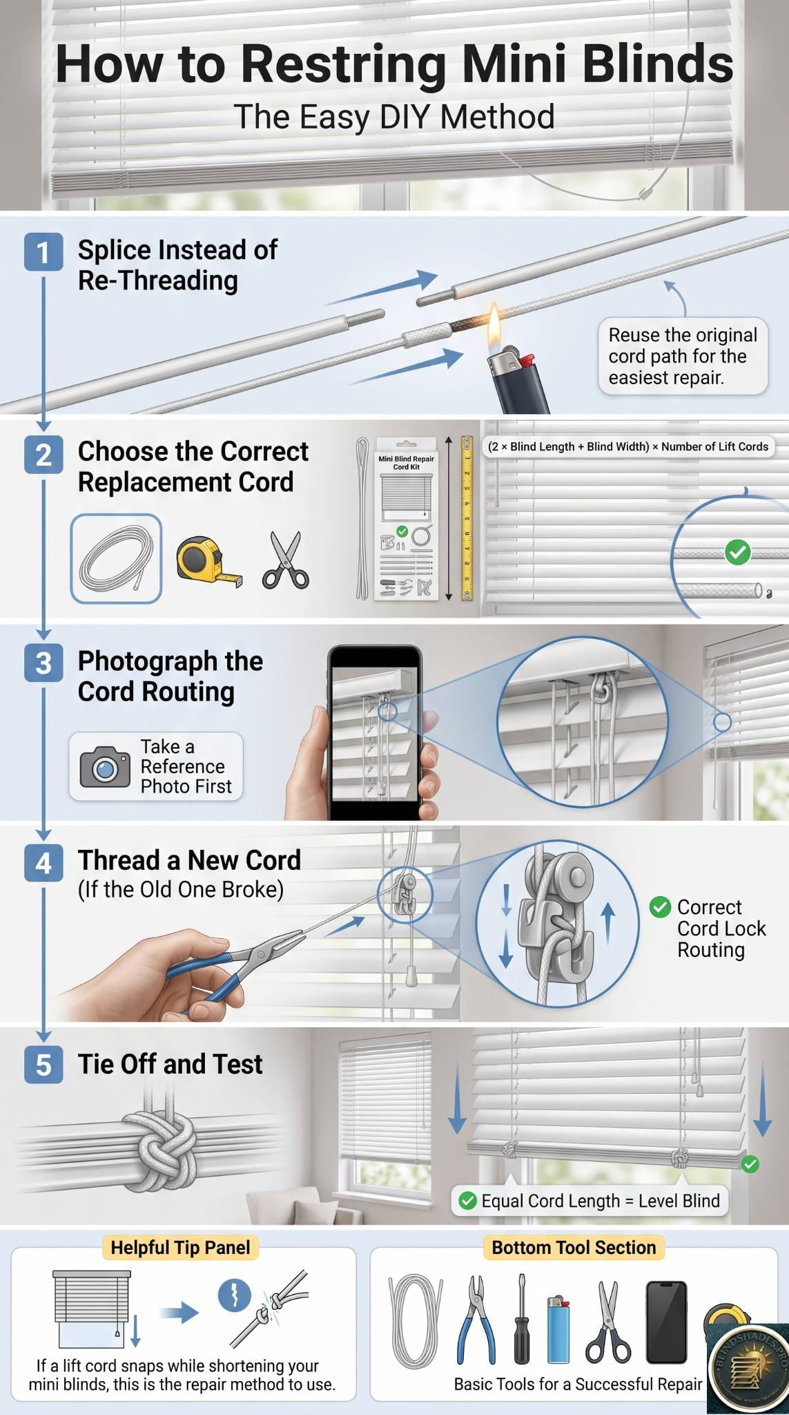 How to Restring Mini Blinds