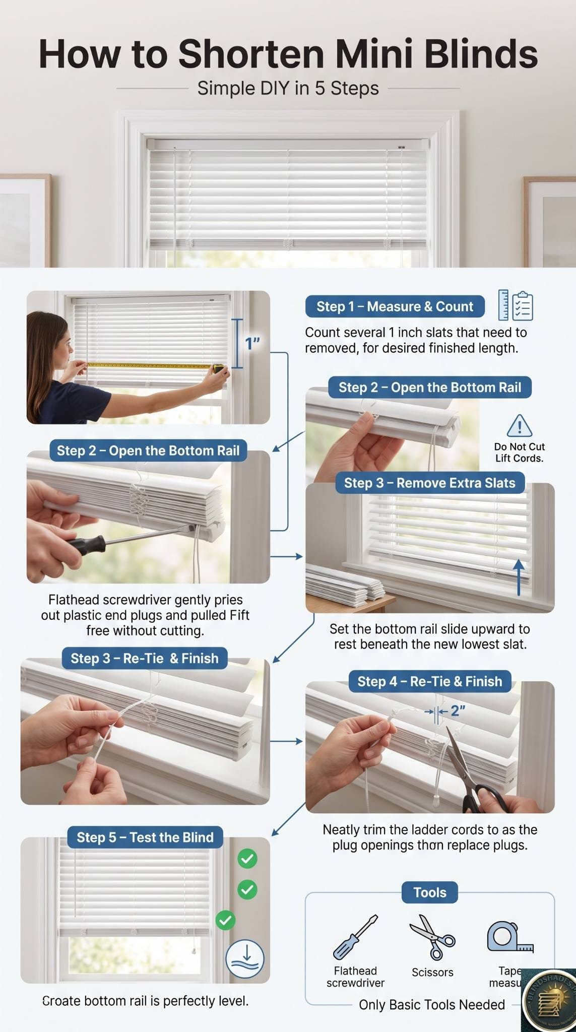 How to Shorten Mini Blinds the Right Way