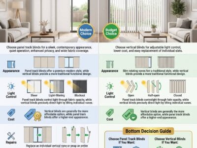 Panel Track Blinds vs Vertical Blinds