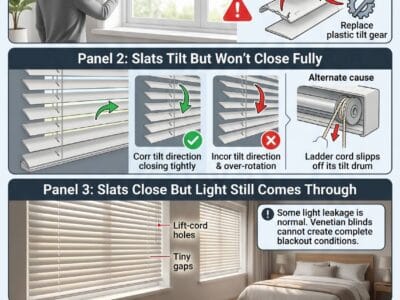 Venetian Blind Slats Won’t Close? Diagnose and Fix It