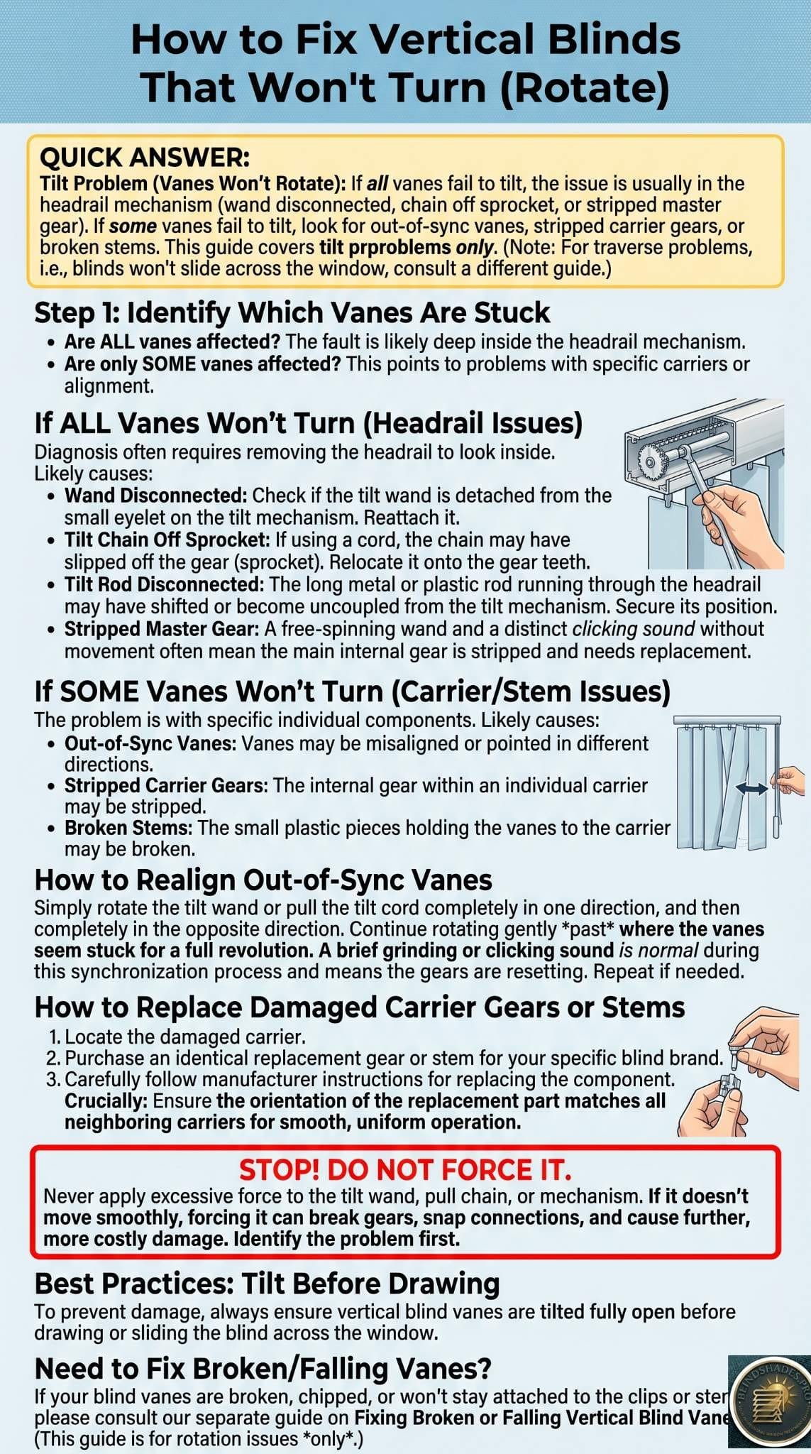 Vertical Blinds Won’t Turn? Here’s How to Fix the Tilt