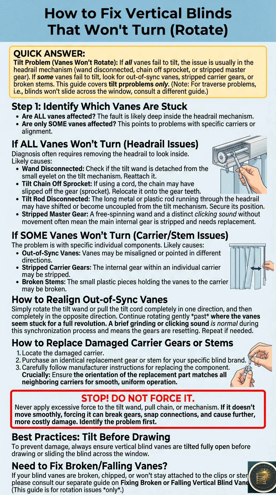 Vertical Blinds Won’t Turn? Here’s How to Fix the Tilt
