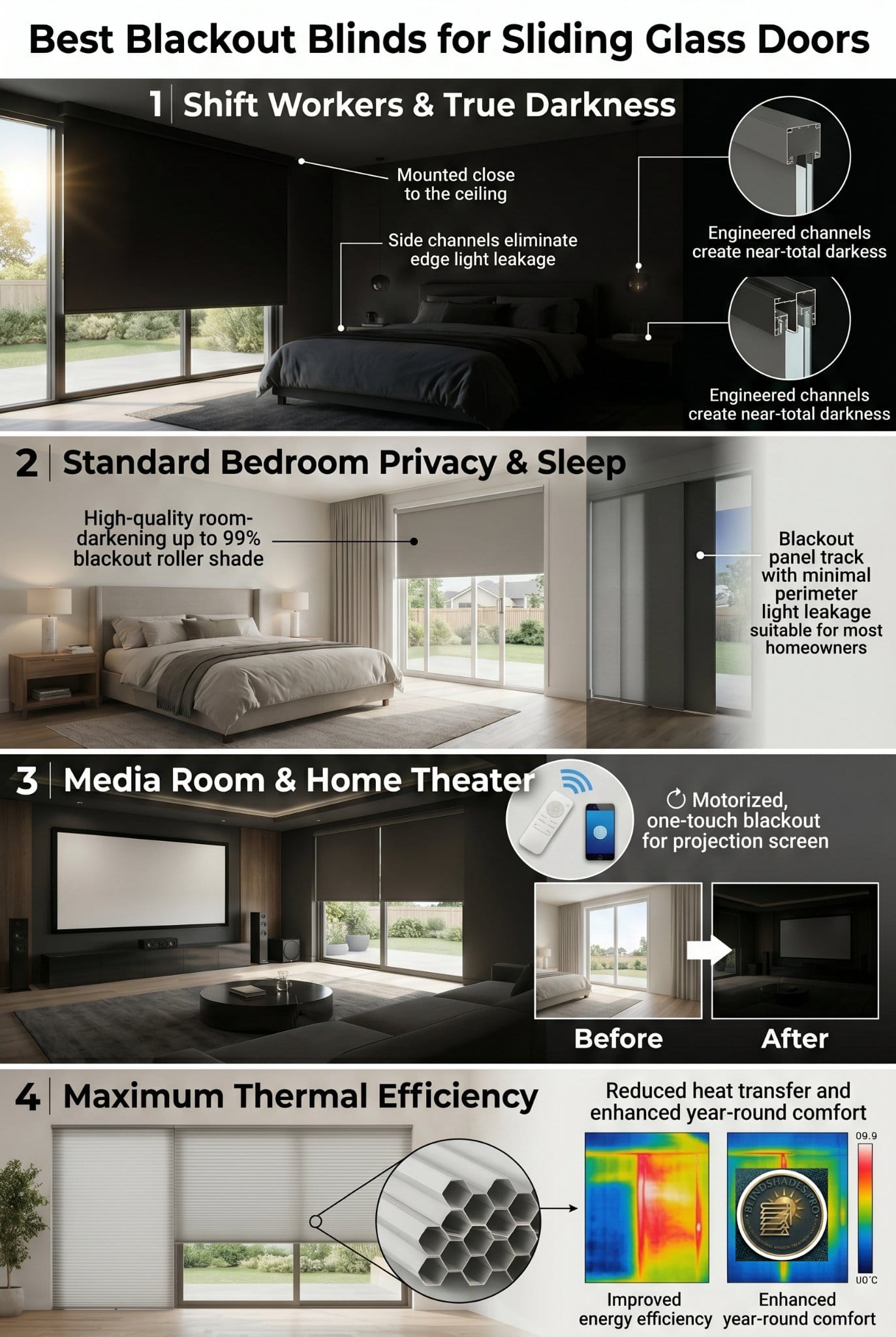 What Are the Best Blackout Blinds for Sliding Glass Doors