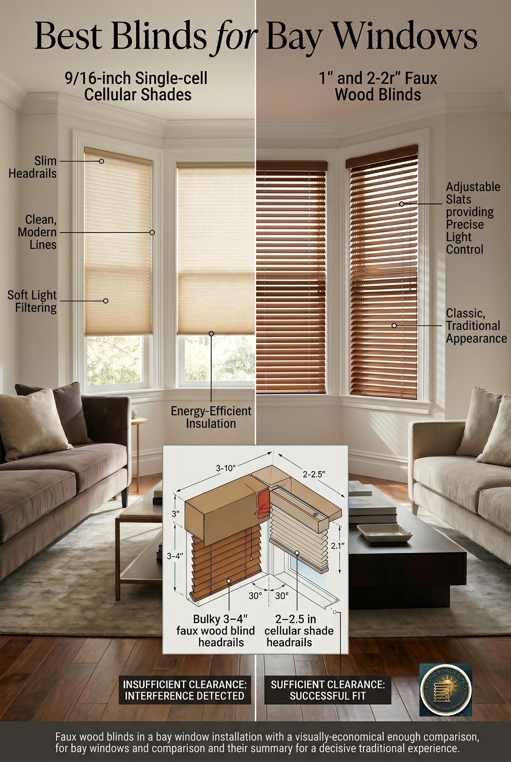 How Do You Measure a Bay Window for Blinds
