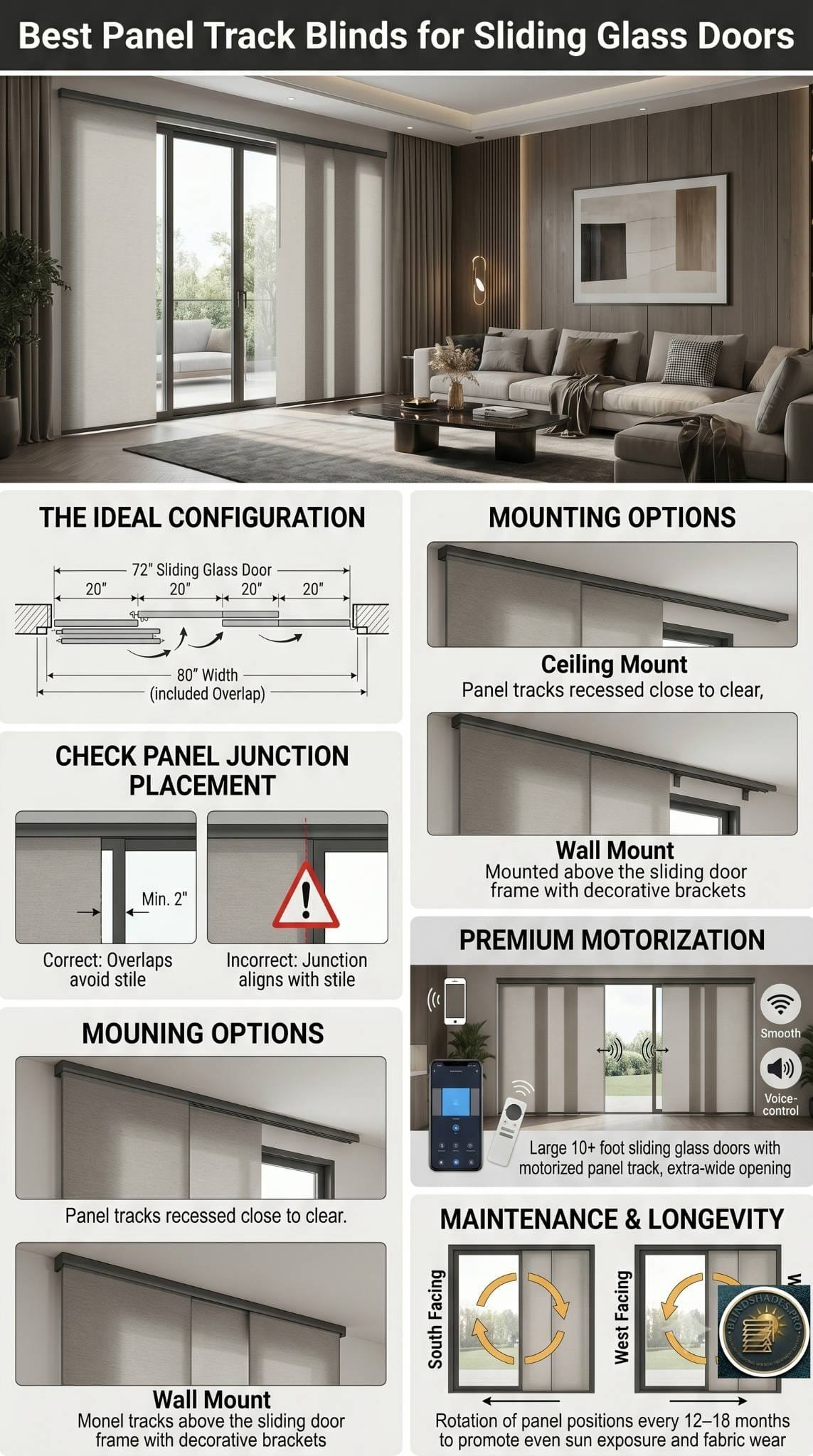 What Are the Best Panel Track Blinds for Sliding Glass Doors