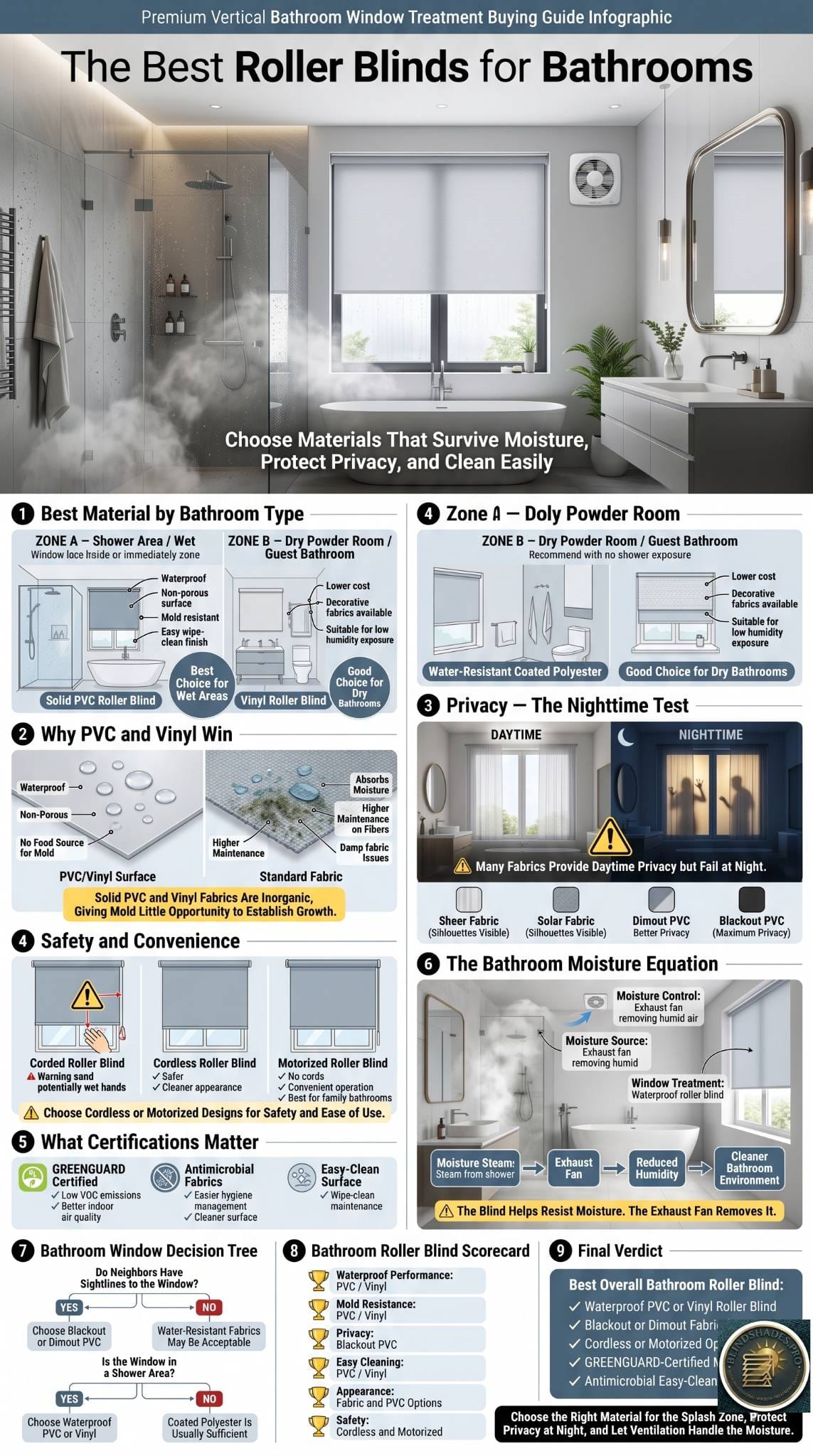 What Are the Best Roller Blinds for a Bathroom