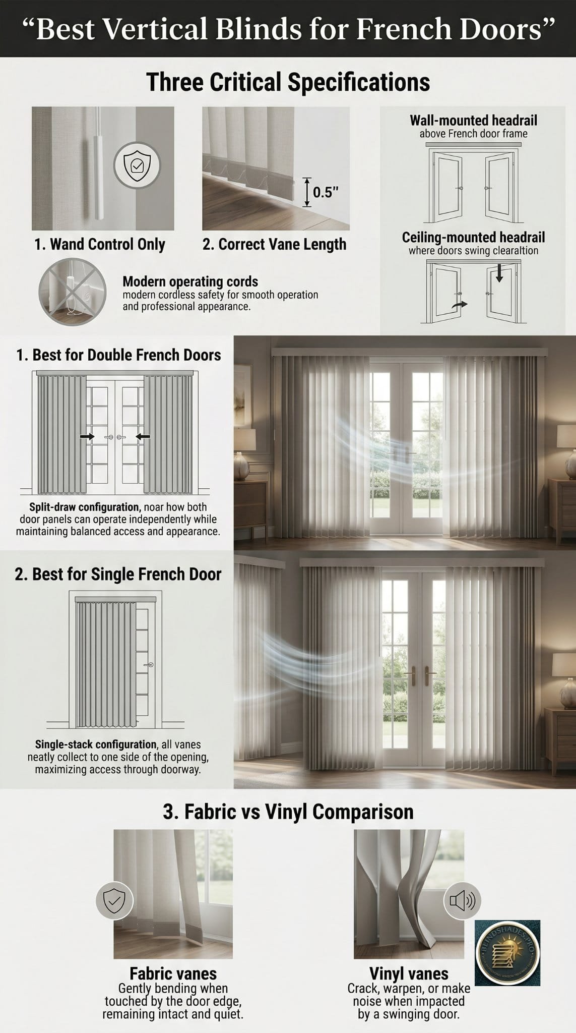 What Are the Best Vertical Blinds for French Doors