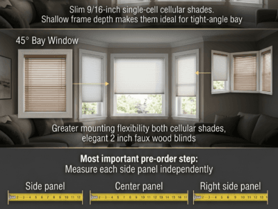 What Blinds Work Best for Angled Bay Window Side Panels