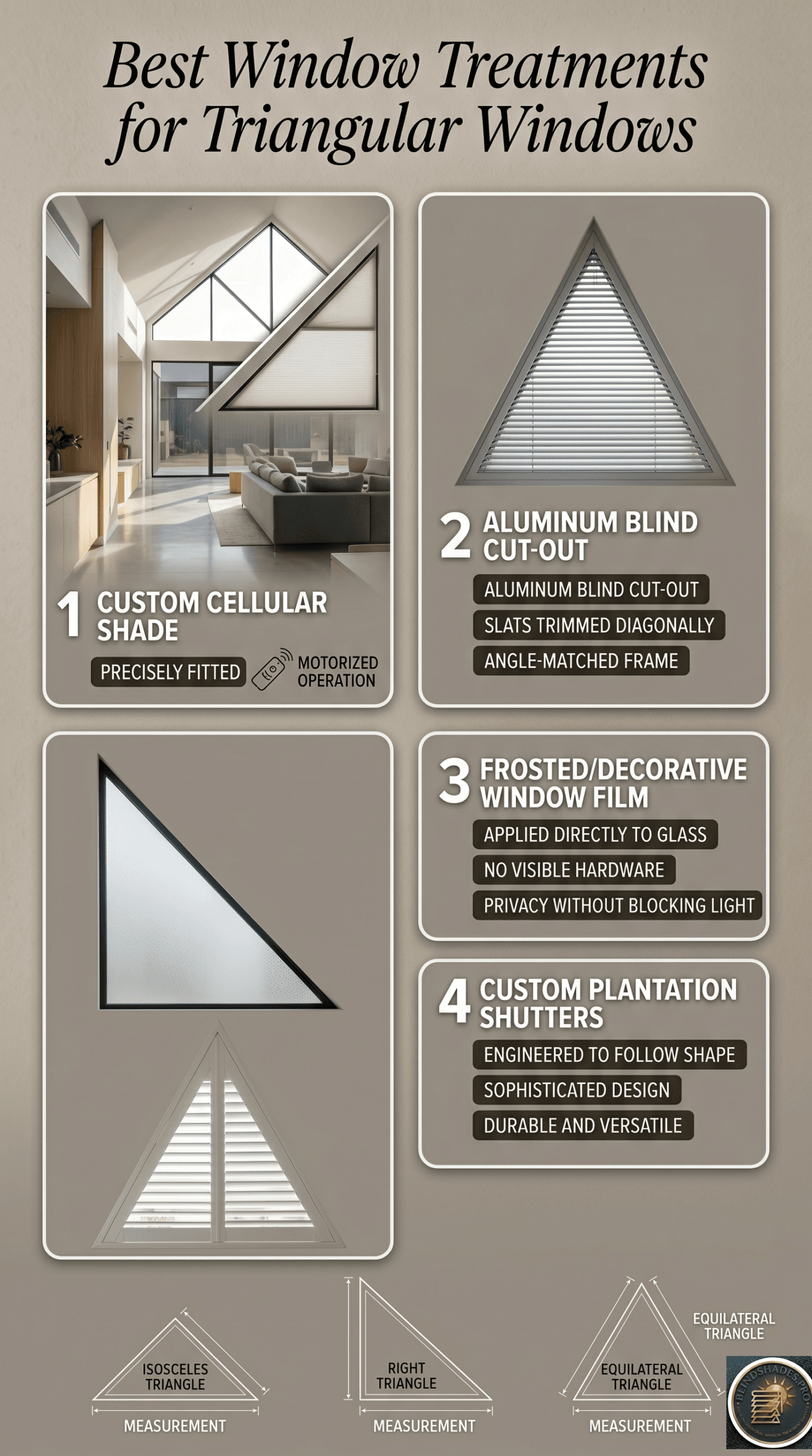What Window Treatment Options Work on Triangular Windows