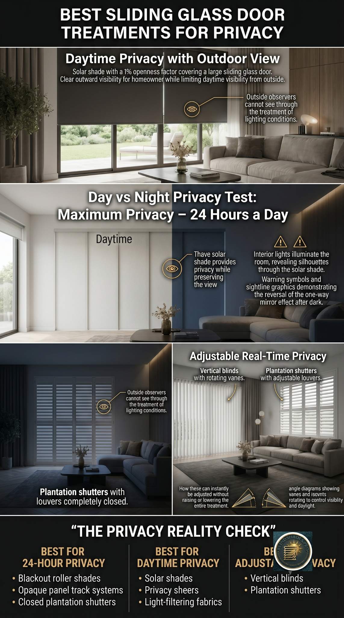 What Window Treatments Give Sliding Glass Doors the Most Privacy