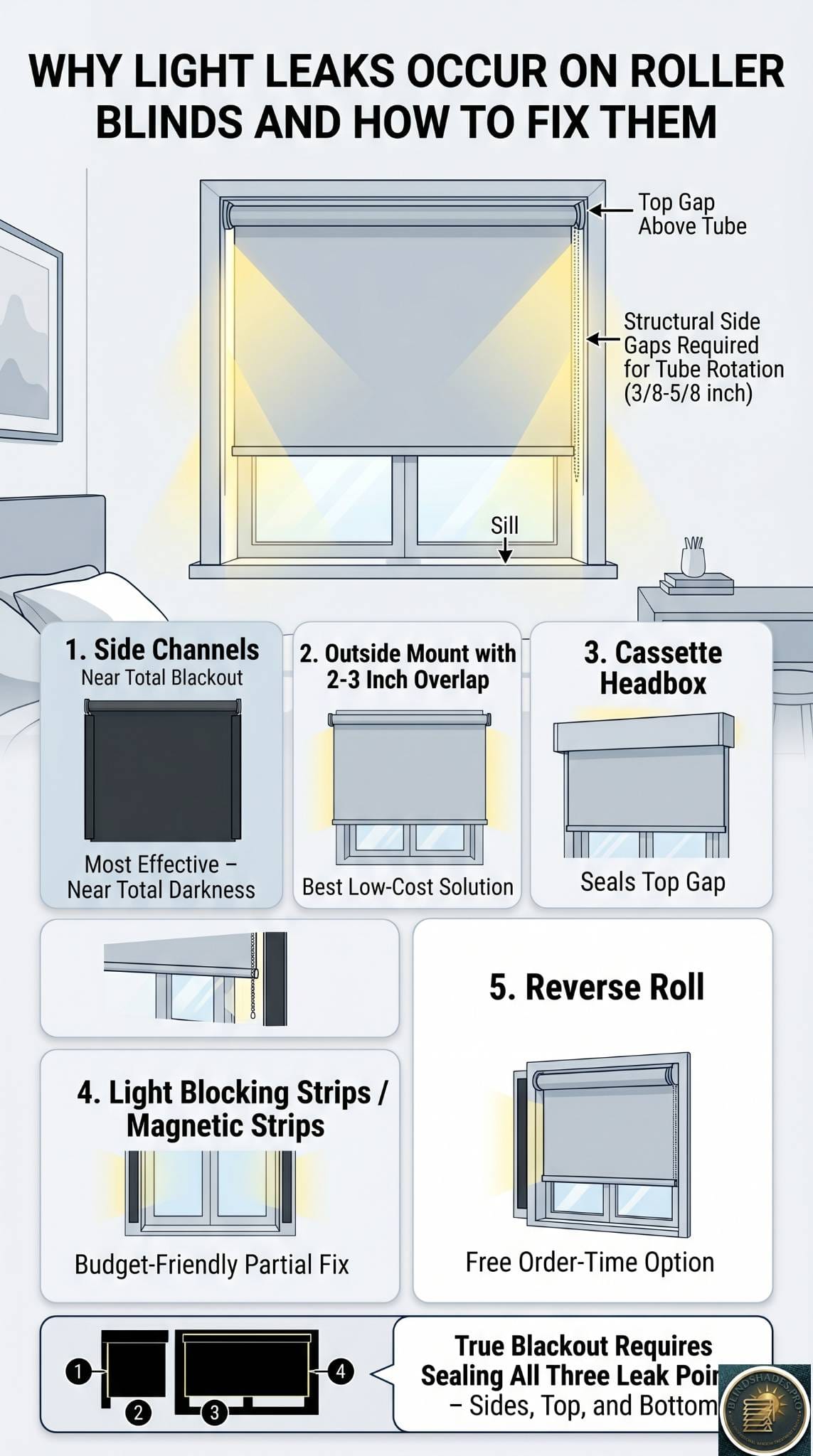 Why Is Light Coming Through the Sides of My Roller Blind