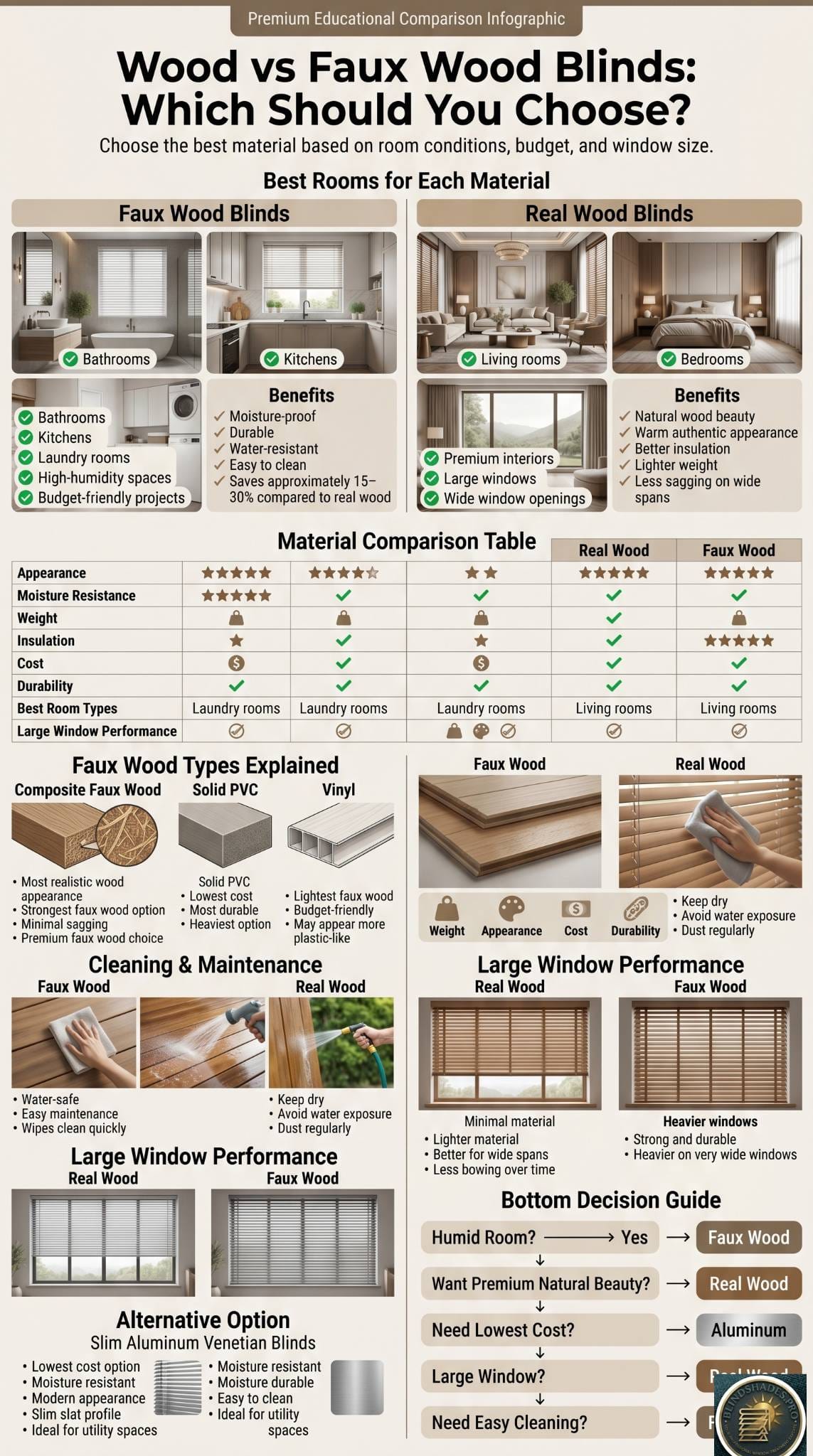 Wood vs Faux Wood Blinds: Which Should You Choose