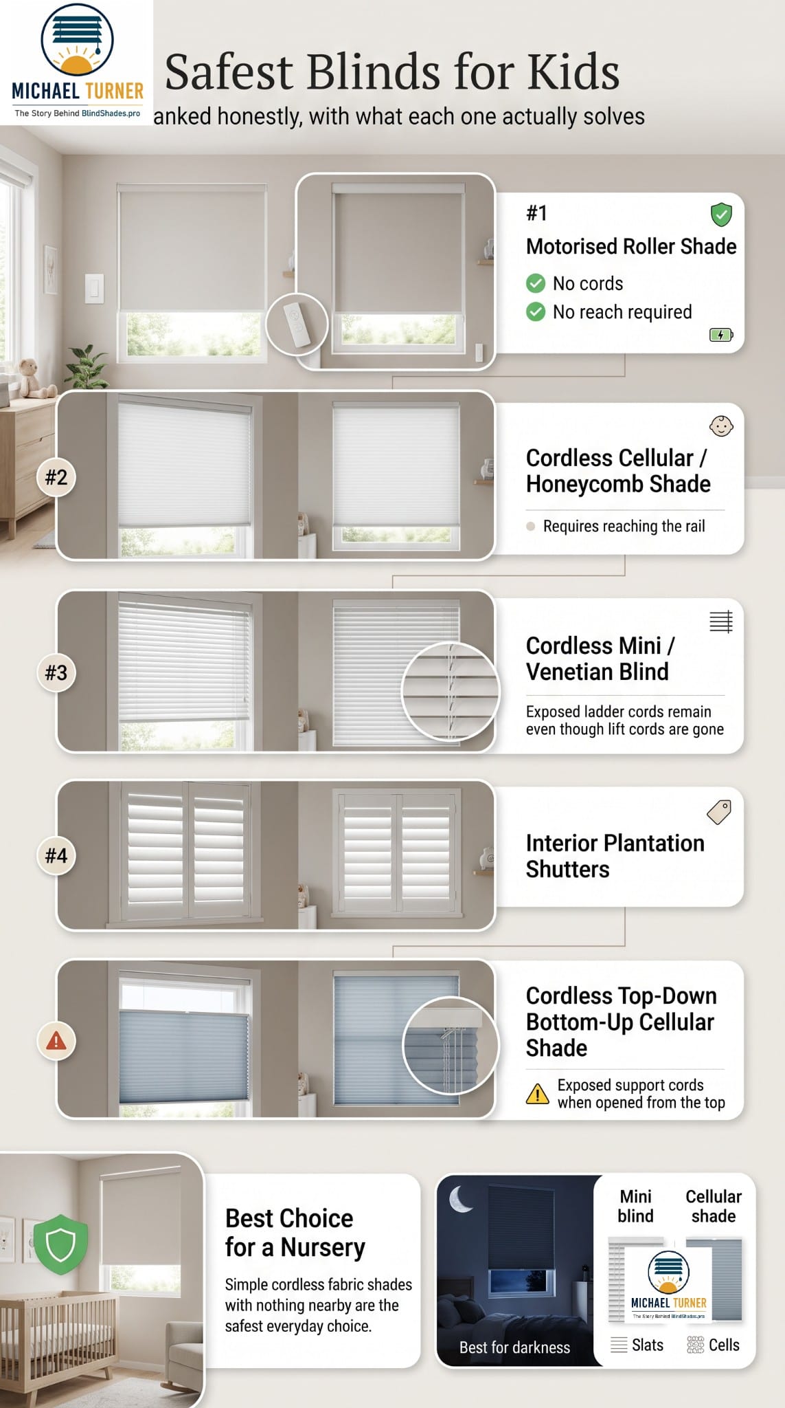 Are Cordless Blinds Child-Safe? Four Qualifications