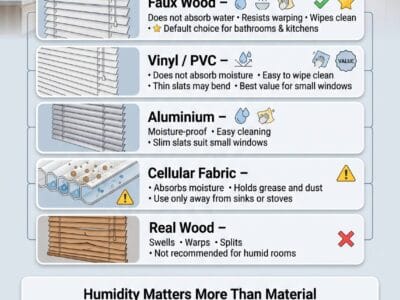 Best Cordless Blinds for Bathrooms and Kitchens