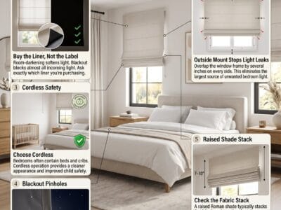 Best Roman Shades for a Bedroom (2026): The Blackout Guide