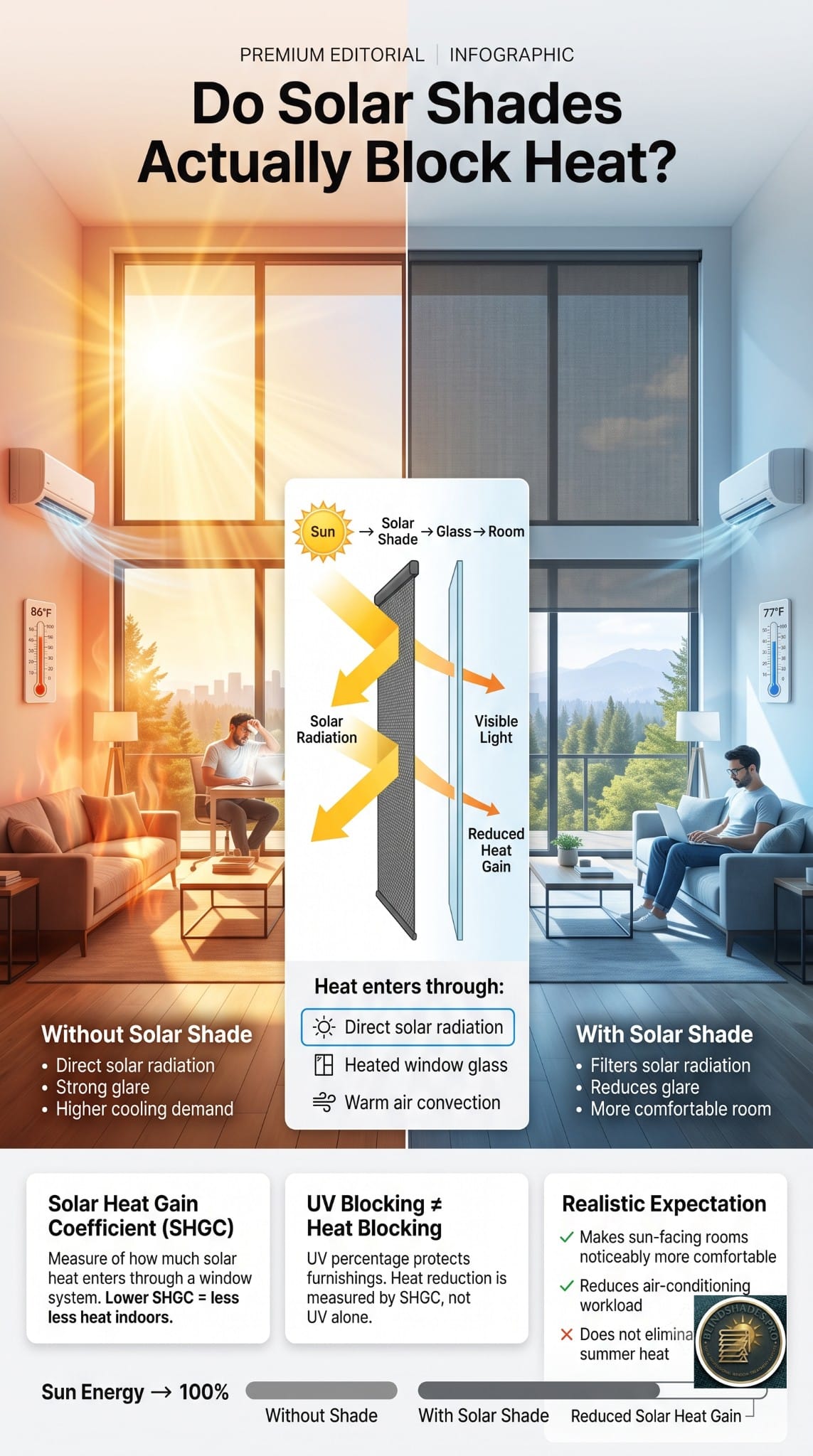 Best Solar Shades for Blocking Heat: Do They Cool a House?
