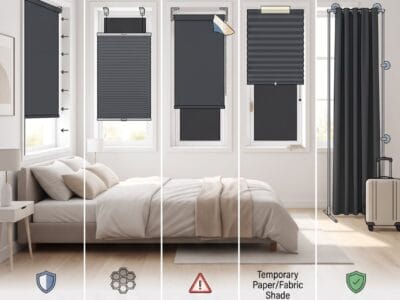Blackout Blinds for Renters: No Drill, No Lost Deposit