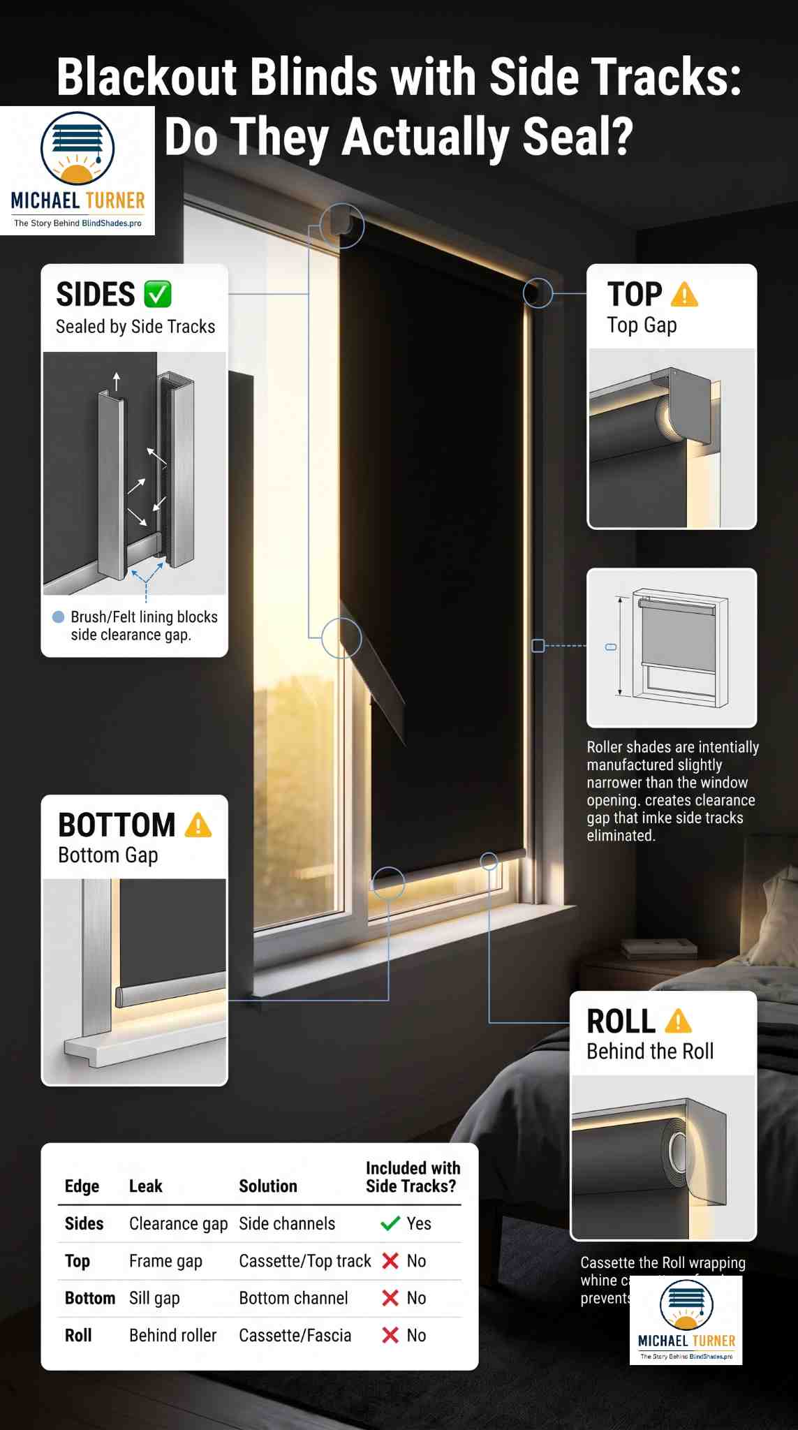Blackout Blinds with Side Tracks: Do They Actually Seal?