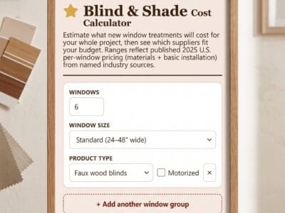 Blind Cost Calculator