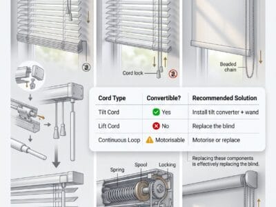 Convert Corded Blinds to Cordless: The Three Cords