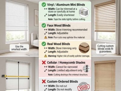 Can You Cut Cordless Blinds Down to Size? The Two Cuts